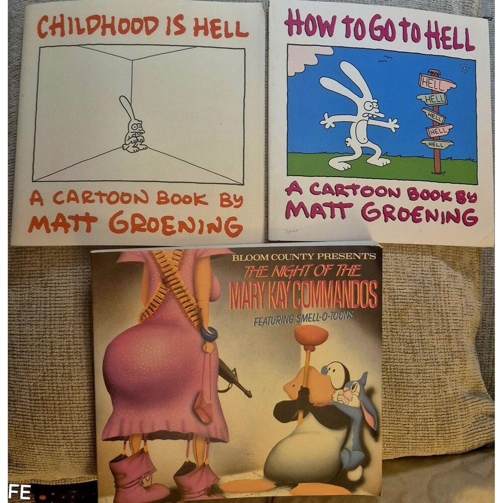 Vtg 1980s  Comic Book Lot of 3 Matt Groening  Bloom County All First Editions